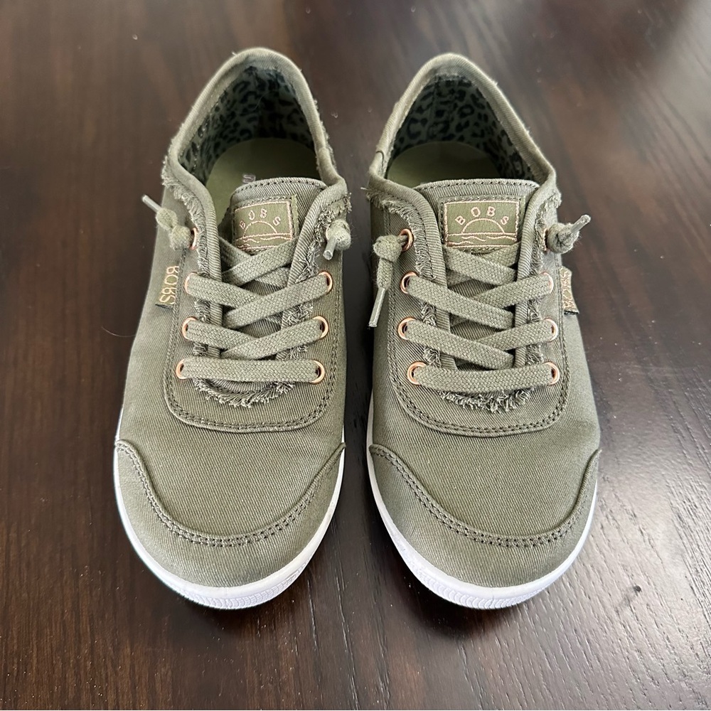 BOBS Olive Canvas Sneakers